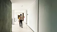 Security guard in hallway