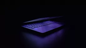 Half open laptop 