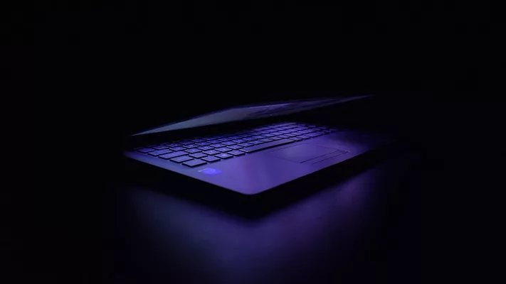 Half open laptop 