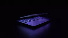 Half open laptop 