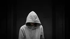Man with covered face 