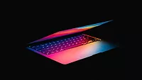 Laptop in darkness