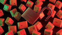 Padlock with computer keys 