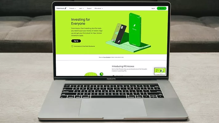 Robinhood on laptop 