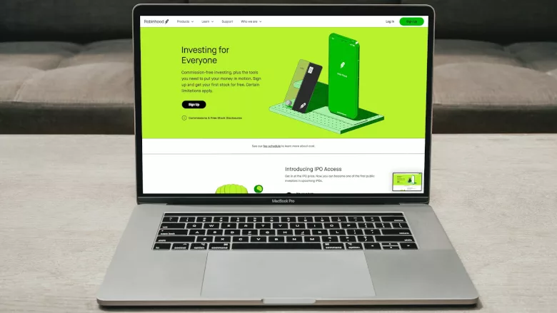 Robinhood on laptop