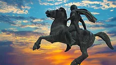 horse soldier statue