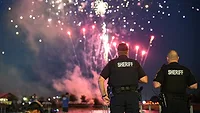 Officers at an event 