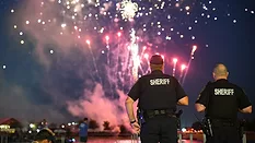 Officers at an event 