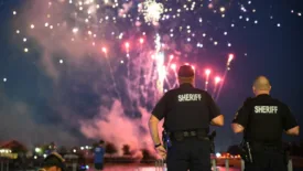 Officers at an event 
