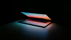 Half open laptop 
