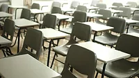 Rows of classroom desks