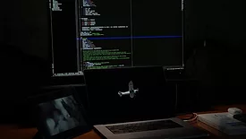 Computer and laptop 