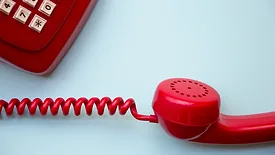 Red rotary phone  