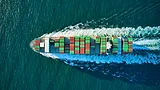 Cargo ship sailing 
