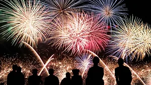 People watching fireworks 