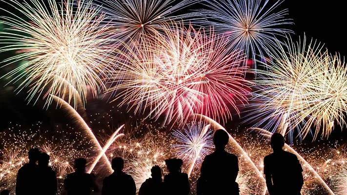 People watching fireworks 