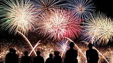 People watching fireworks 