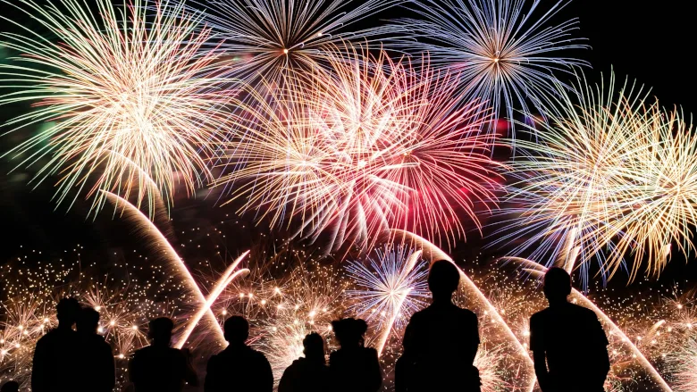 People watching fireworks 