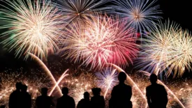 People watching fireworks 