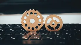 Gears on keyboard 