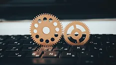 Gears on keyboard 