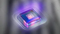 Glowing AI square 