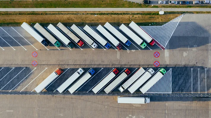 Parked trucks Parked trucks