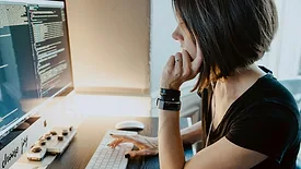 Woman coding 
