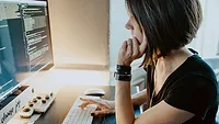 Woman coding Woman coding