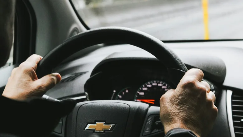 Man driving