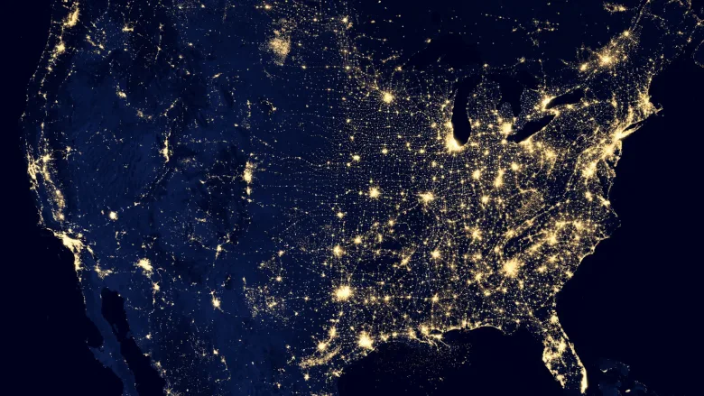 Aerial view of America
