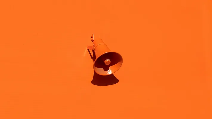 Orange megaphone Orange megaphone