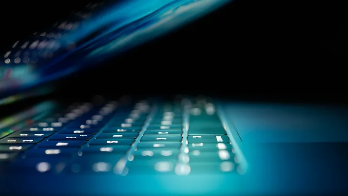 Half closed laptop Half closed laptop