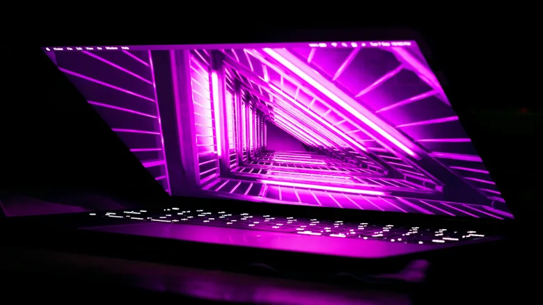 Purple laptop