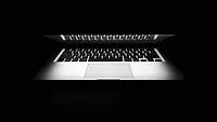 Laptop in darkness