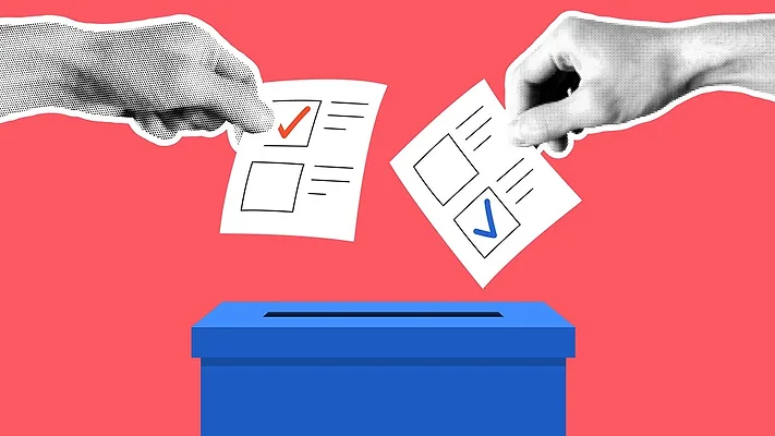 Voting at ballot Voting at ballot
