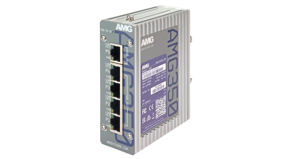 AMG350-4GAT-1G-P75-PD model 5-port Ethernet switch