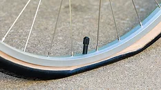 Flat bike tire