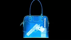 X-ray of gun in purse