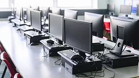 row of computer stations