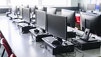 row of computer stations