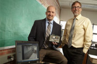 Jamie Bumgardner, Chief Operating Officer of Prime Communications, Inc. (left) and Greg Boettger, Director of Technology for Bellevue Public Schools