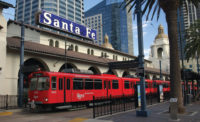 Cameras are positioned at stations throughout the San Diego transit system. Photo courtesy San Diego MTS