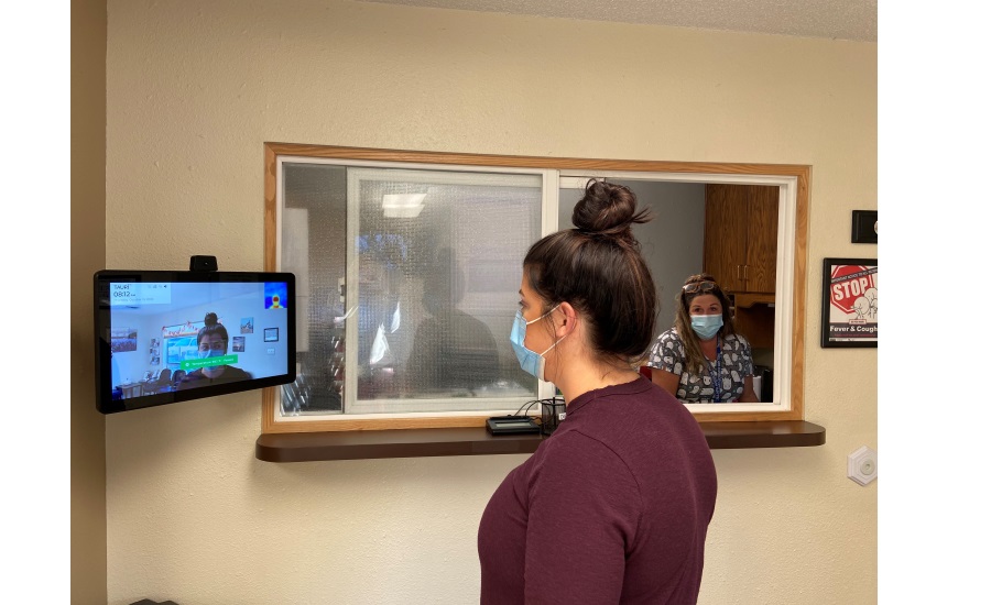Willapa Health Clinic installs touchless temperature check tablet Tauri