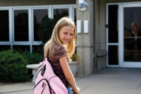 Girl with Pink Backpack